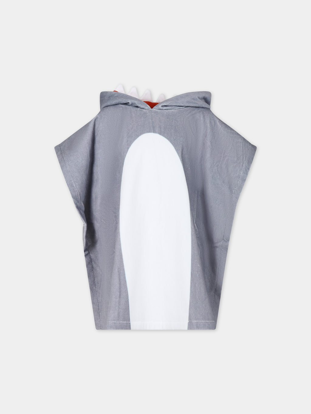 Peignoir gris pour bébé garçon avec requin